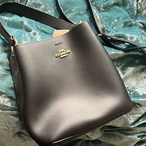 Black Coach shoulder bucket bag